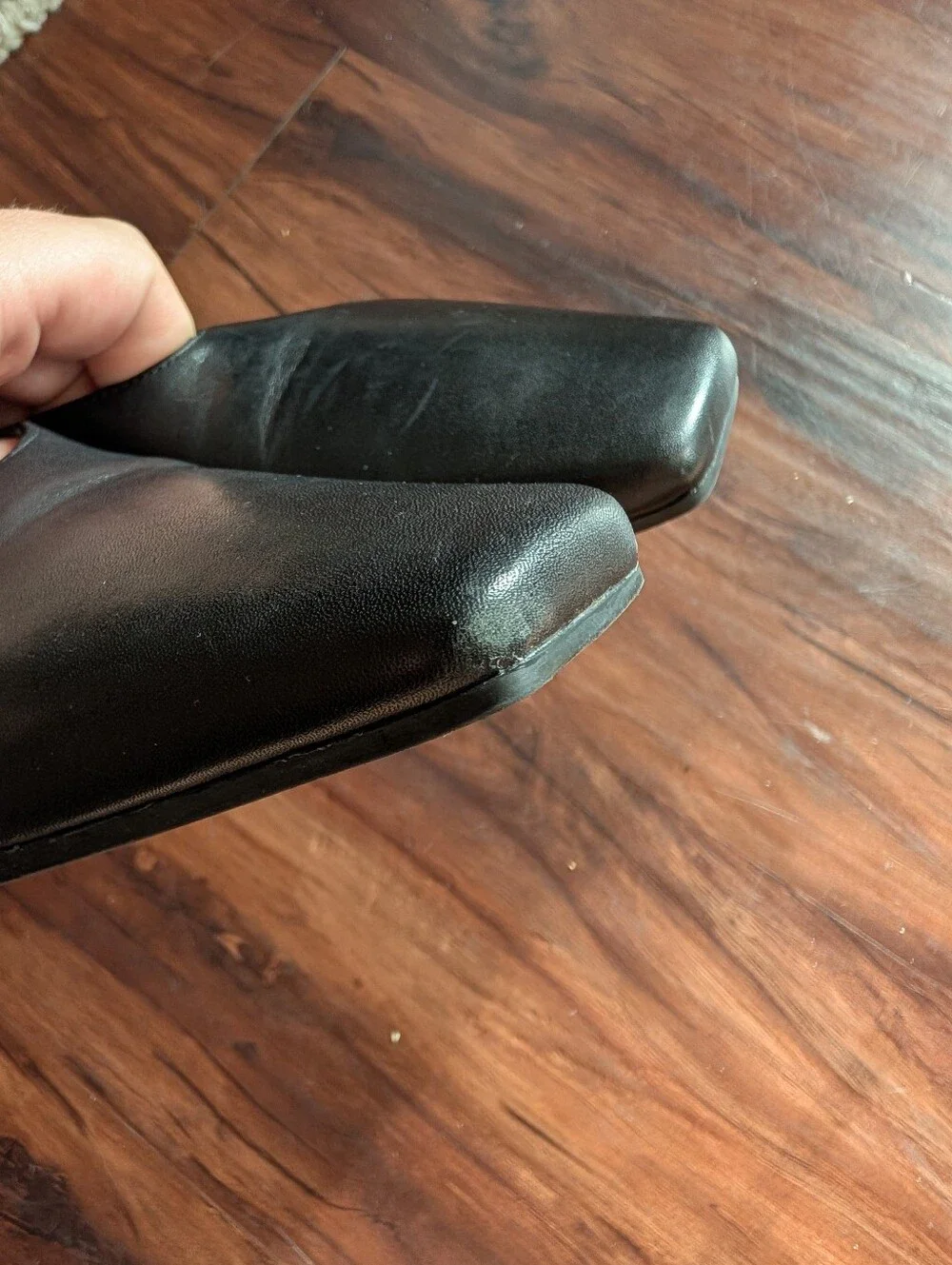 Vagabond Wioletta Buckle Strap Pointed Ballet Flats in Black Leather